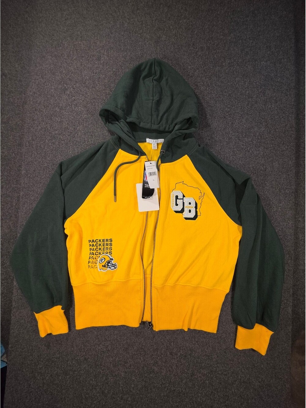 Women's Green Bay Packers NFL Team Apparel Hoodie by Erin Andrews XL